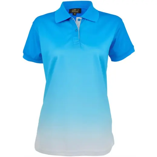 Ladies Dakota Golf Shirt Aqua Front